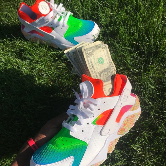 custom rainbow huaraches
